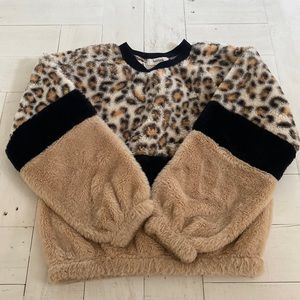 Girls leopard print sweater